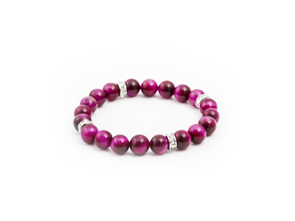 13490 mineralni koralkovy naramek z purpuroveho tygriho oka mink92 17