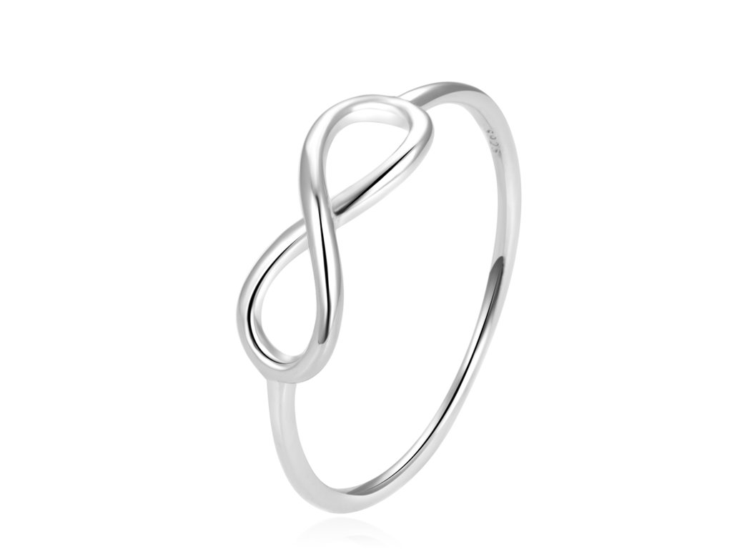Minimalistický stříbrný prsten s nekonečno AGG357