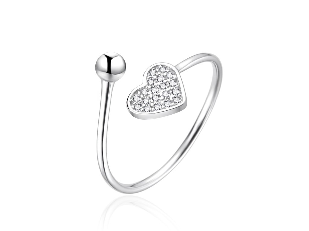 14768 puvabny otevreny prsten se srdickem agt r36w velikost 42 52 1 22 g