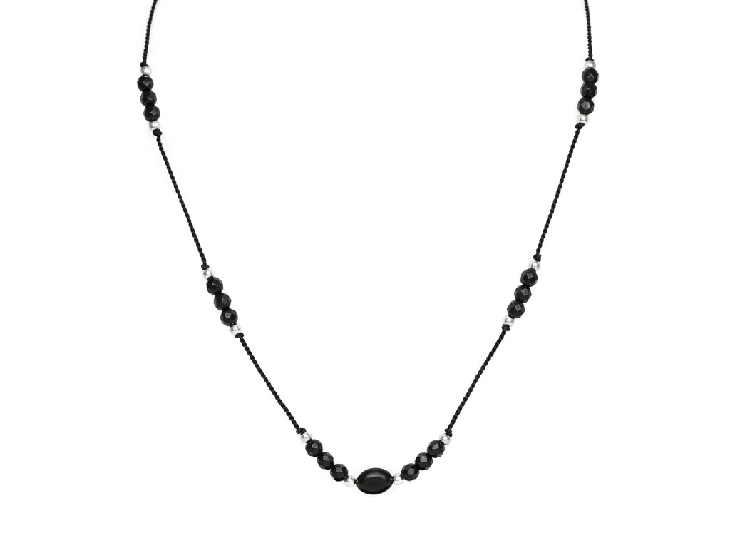 &Scaron;ňůrkov&yacute; n&aacute;hrdeln&iacute;k s onyxem HE18K3S-BK