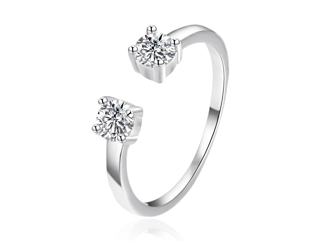 14666 elegantni otevreny prsten se zirkony agt r01w velikost 42 52 1 67 g