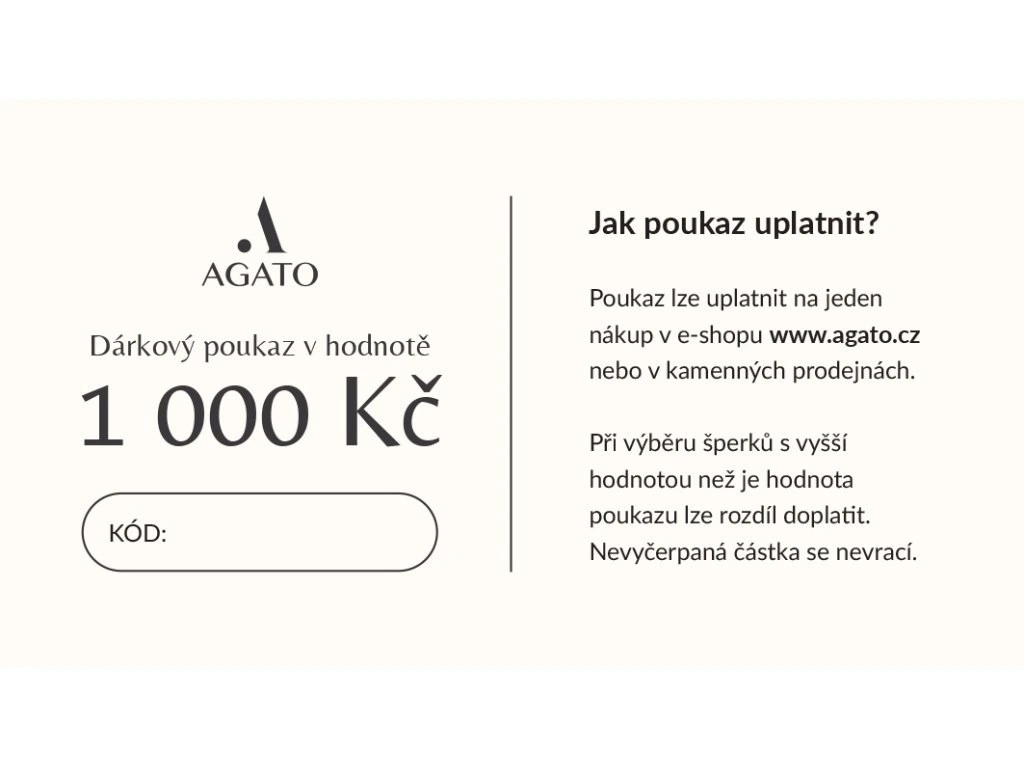 d&aacute;rkov&yacute; poukaz agato