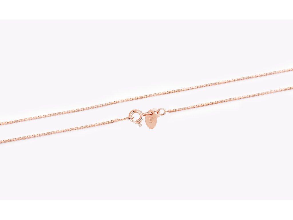 Pozlacen&yacute; stř&iacute;brn&yacute; řet&iacute;zek Anker AGS1286-ROSE