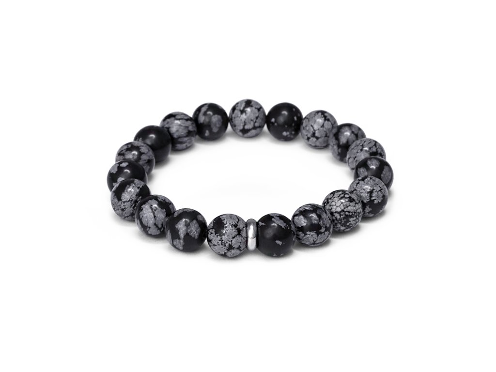 Miner&aacute;ln&iacute; kor&aacute;lkov&yacute; n&aacute;ramek z obsidi&aacute;nu MINK157/20