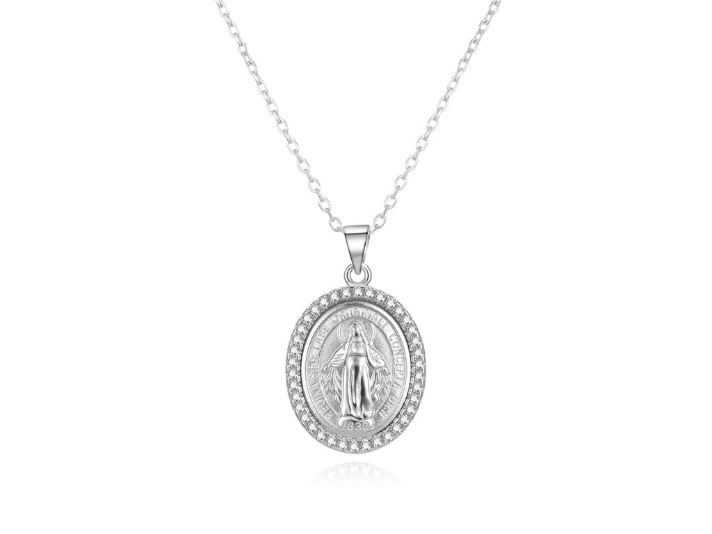 Nadčasov&yacute; stř&iacute;brn&yacute; n&aacute;hrdeln&iacute;k s Madonkou AGS1603/47