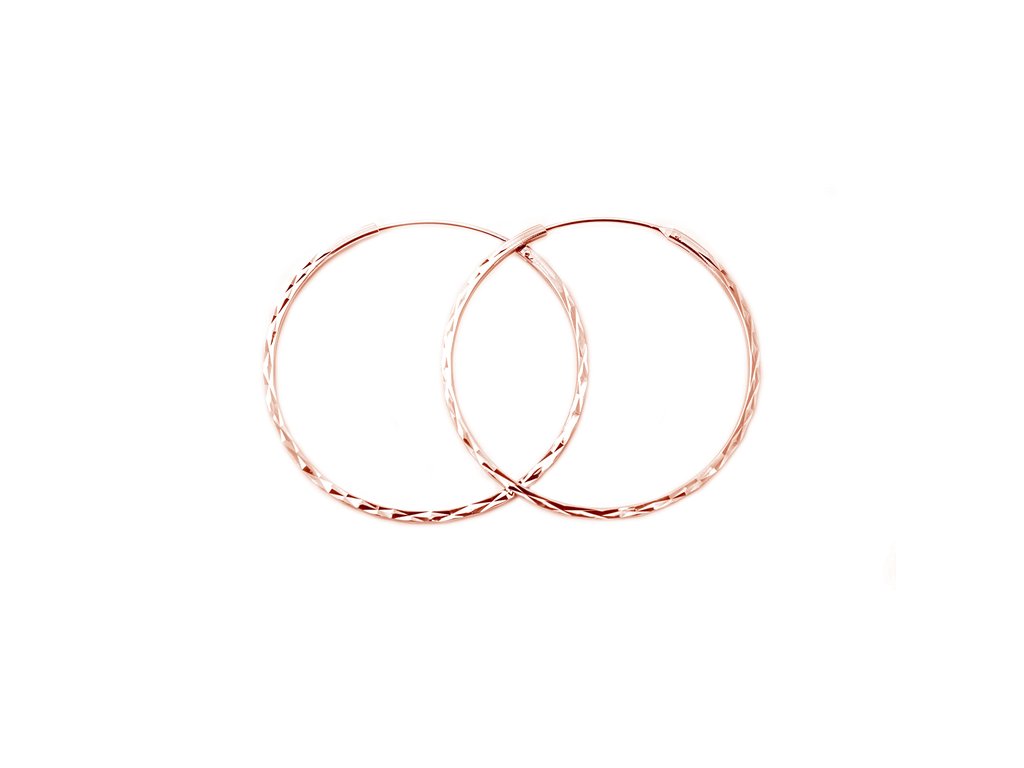 Něžn&eacute; růžově pozlacen&eacute; kruhov&eacute; n&aacute;u&scaron;nice AGUC2439/SCS-ROSE