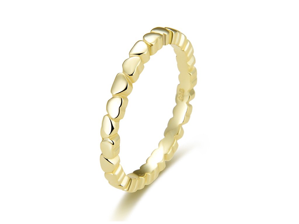14567 14567 minimalisticky pozlaceny prsten se srdicky agg344 gold velikost 50 1 85 g