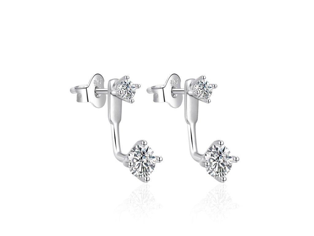 Elegantní visací náušnice se zirkony AGT-E054PW