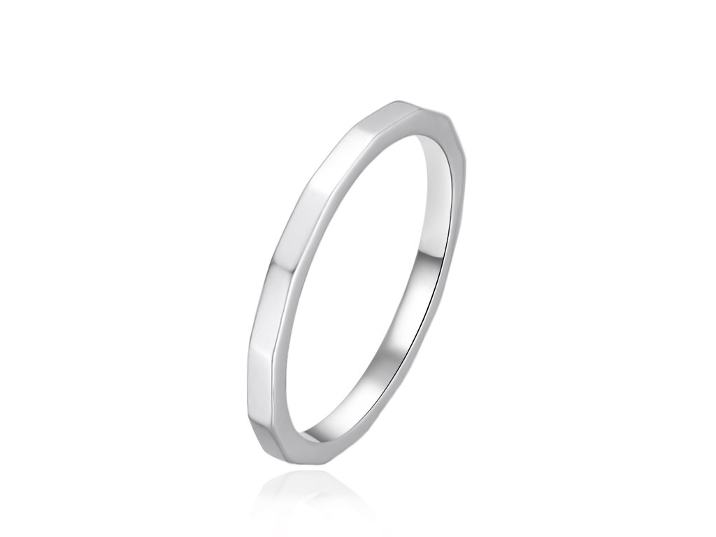Minimalistick&yacute; stř&iacute;brn&yacute; prsten AGT-R70W (Velikost 62  (1,65 g))