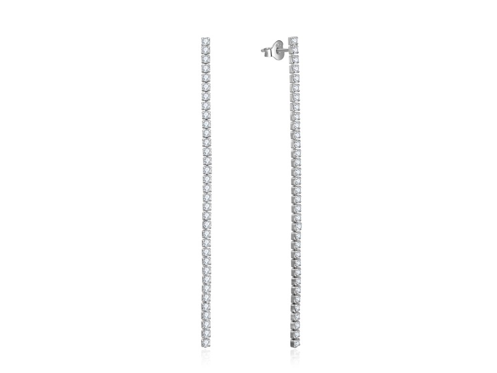 13508 slusive stribrne nausnice se zirkony aguv2672 delka 10 cm 4 16 g