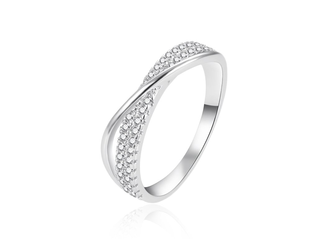 14717 elegantni stribrny prsten se zirkony agt r19w velikost 52 2 23 g
