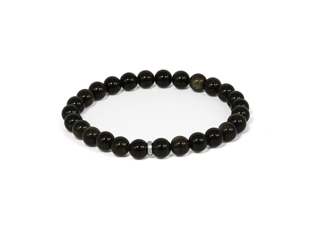 Miner&aacute;ln&iacute; kor&aacute;lkov&yacute; n&aacute;ramek z obsidi&aacute;nu MINK142/20