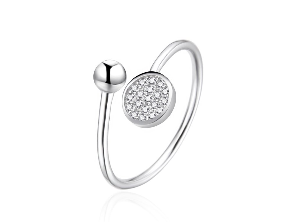 14771 elegantni otevreny prsten se zirkony agt r37w velikost 42 52 1 1 g