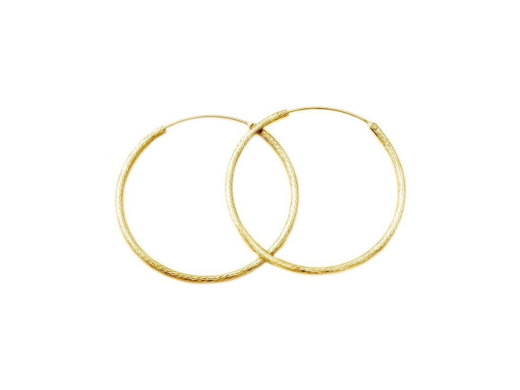 13517 13517 trpytive pozlacene kruhove nausnice aguc1240 n gold prumer 45 mm 3 29 g