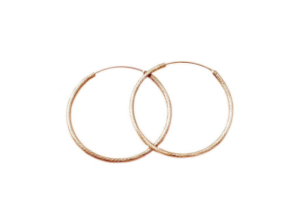 13520 13520 trpytive pozlacene kruhove nausnice aguc1240 n rose prumer 45 mm 4 18 g